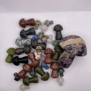 Mini Mushrooms, 1 large Mushroom and 2 Small Tower Crystals